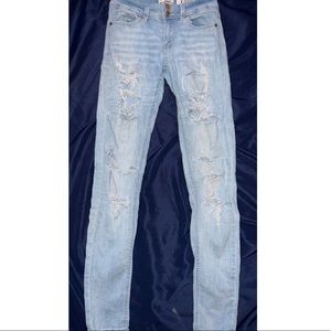 White Wash Ripped Skinny Jeans
